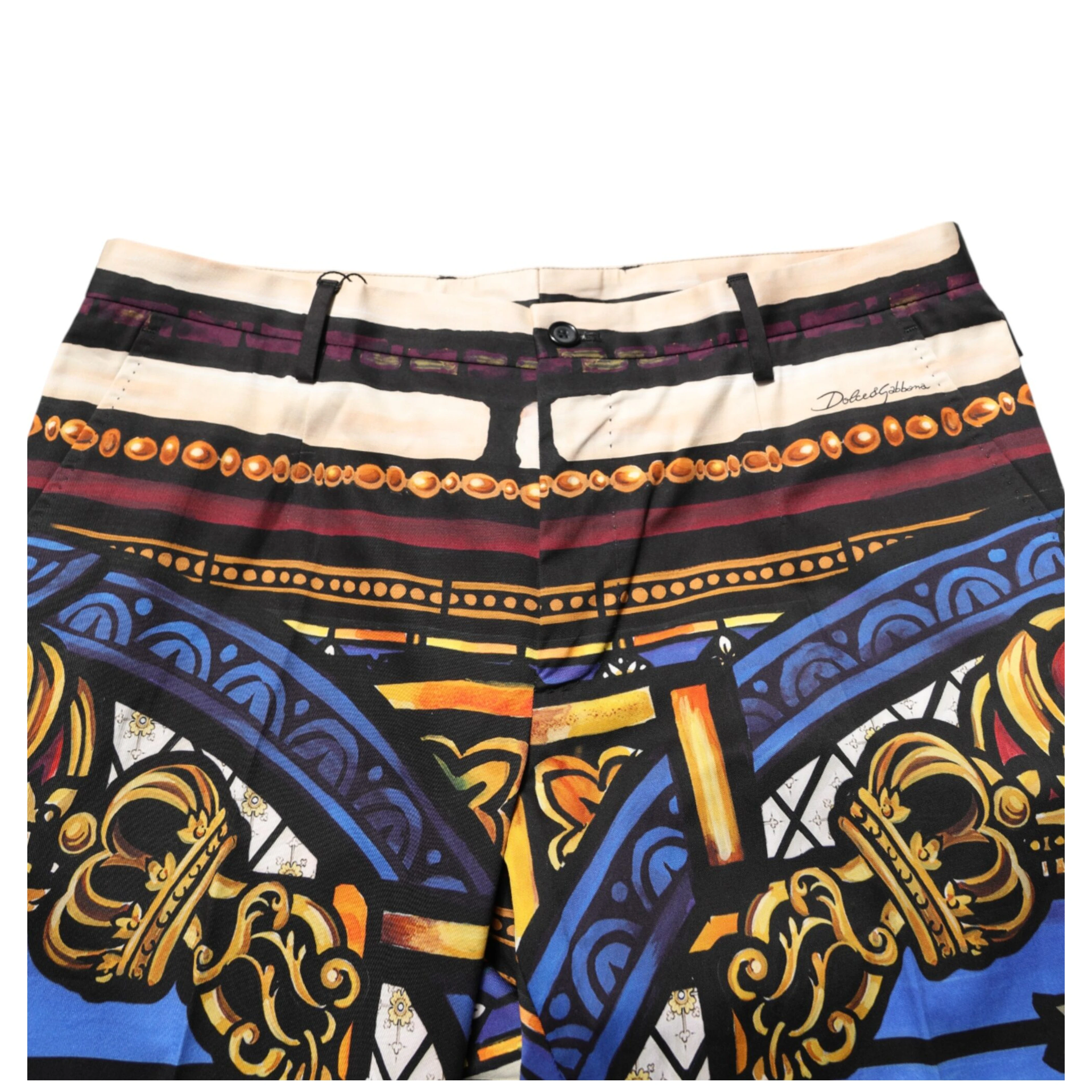 Multicolor Julias Ceasar Print Tapered Pants