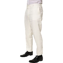 White Linen Formal Dress Men Trouser Pants