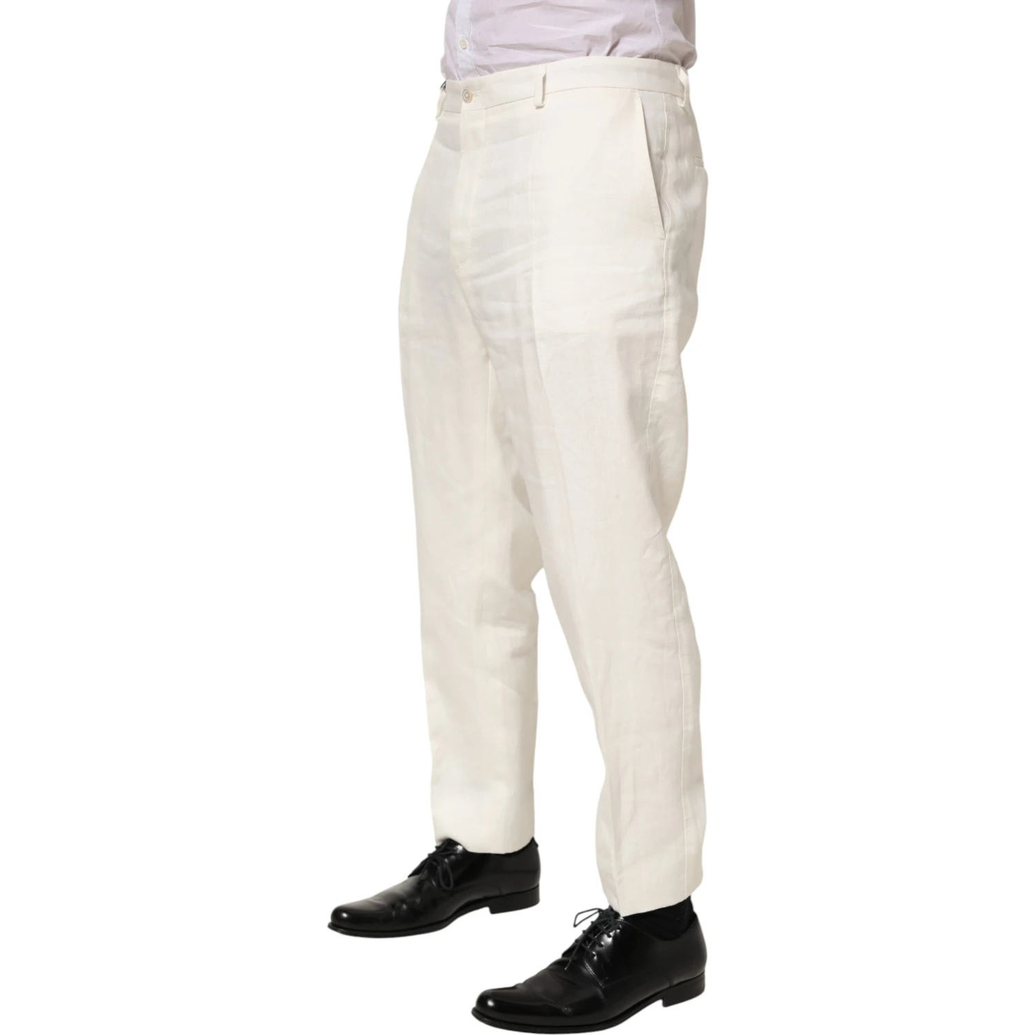 White Linen Formal Dress Men Trouser Pants