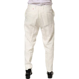 White Linen Formal Dress Men Trouser Pants