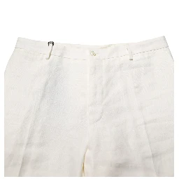 White Linen Formal Dress Men Trouser Pants