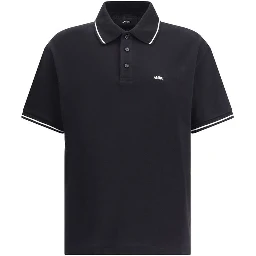 Black Cotton Polo T-Shirt