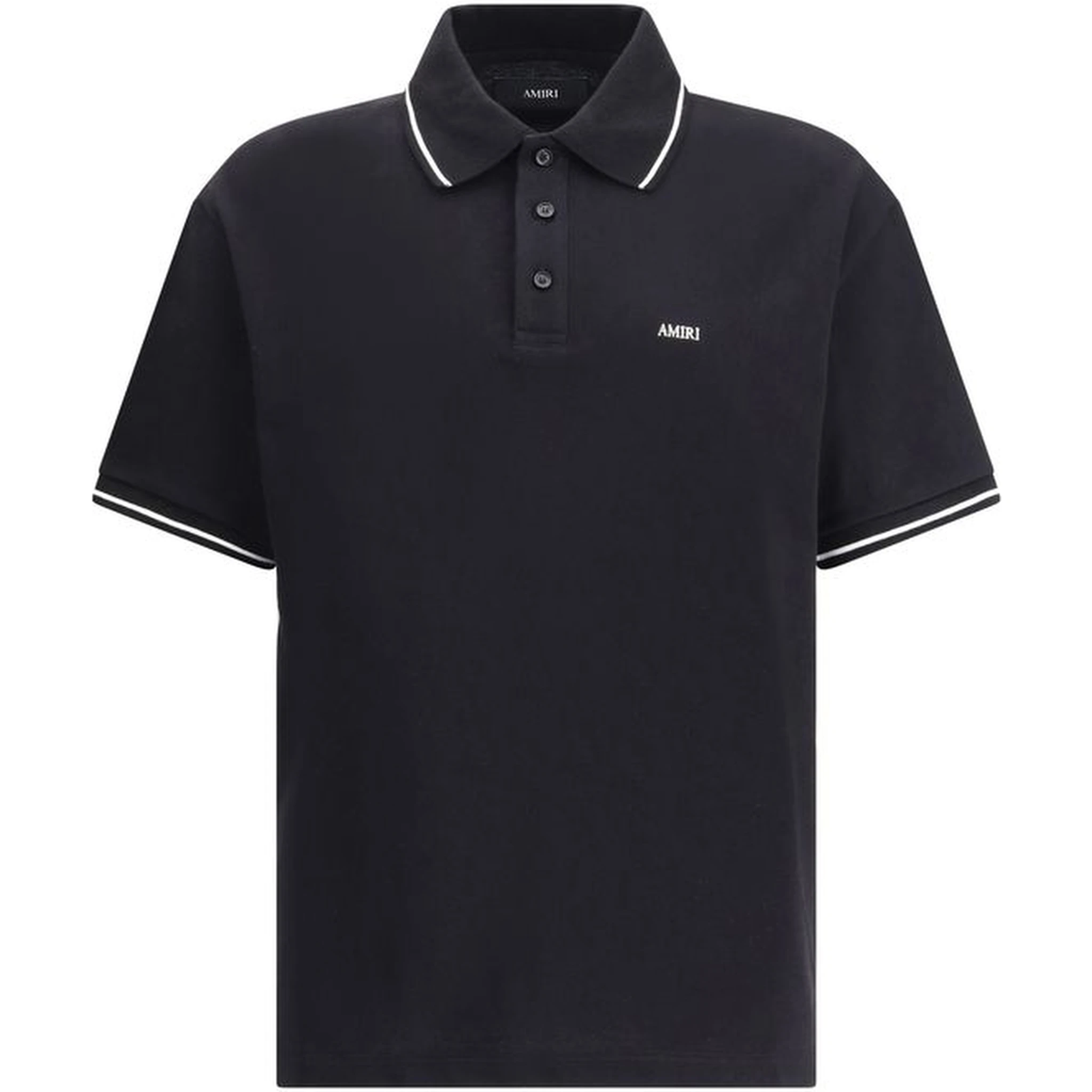 Black Cotton Polo T-Shirt