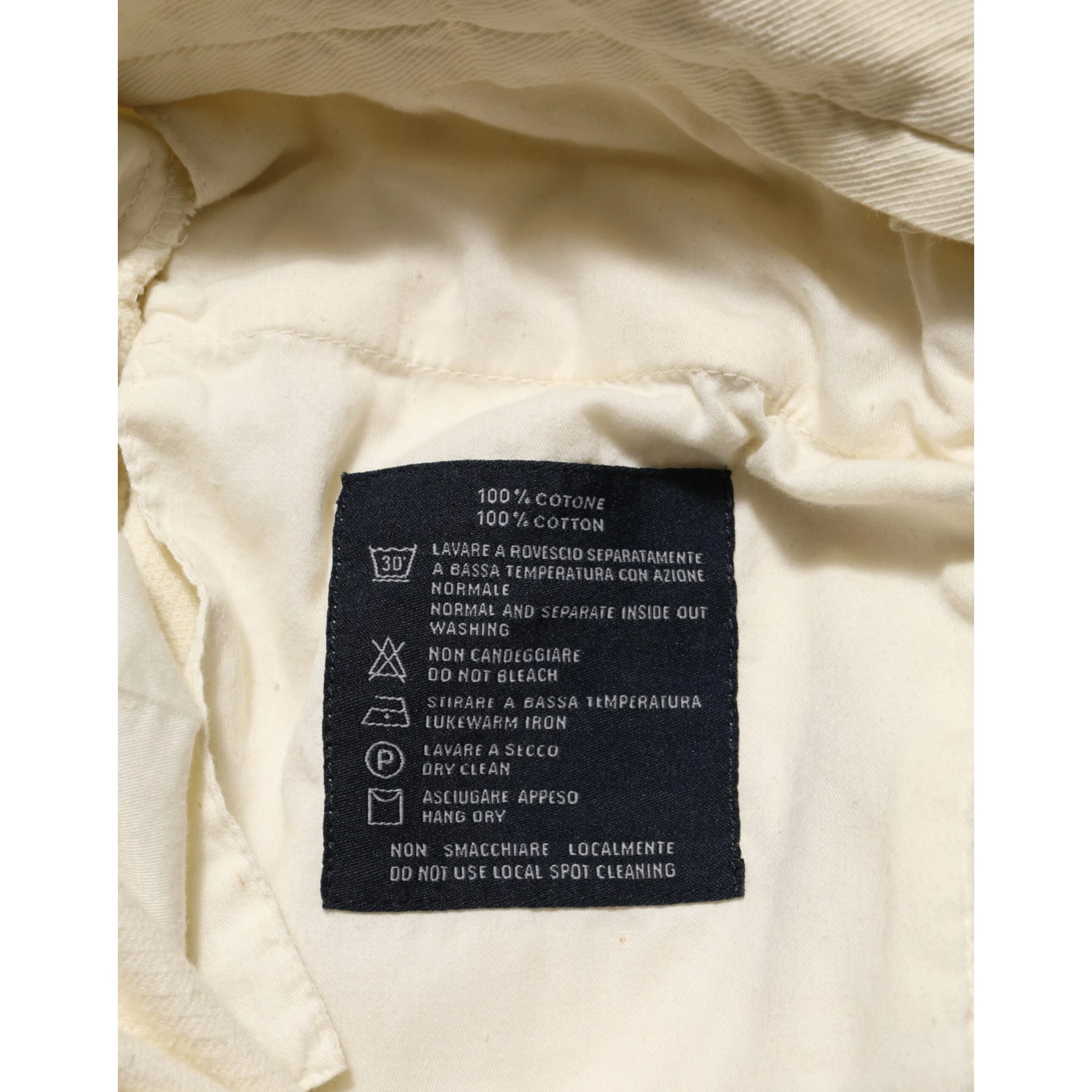 Beige Corduroy Cotton Straight Men Trouser Pants