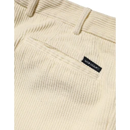 Beige Corduroy Cotton Straight Men Trouser Pants
