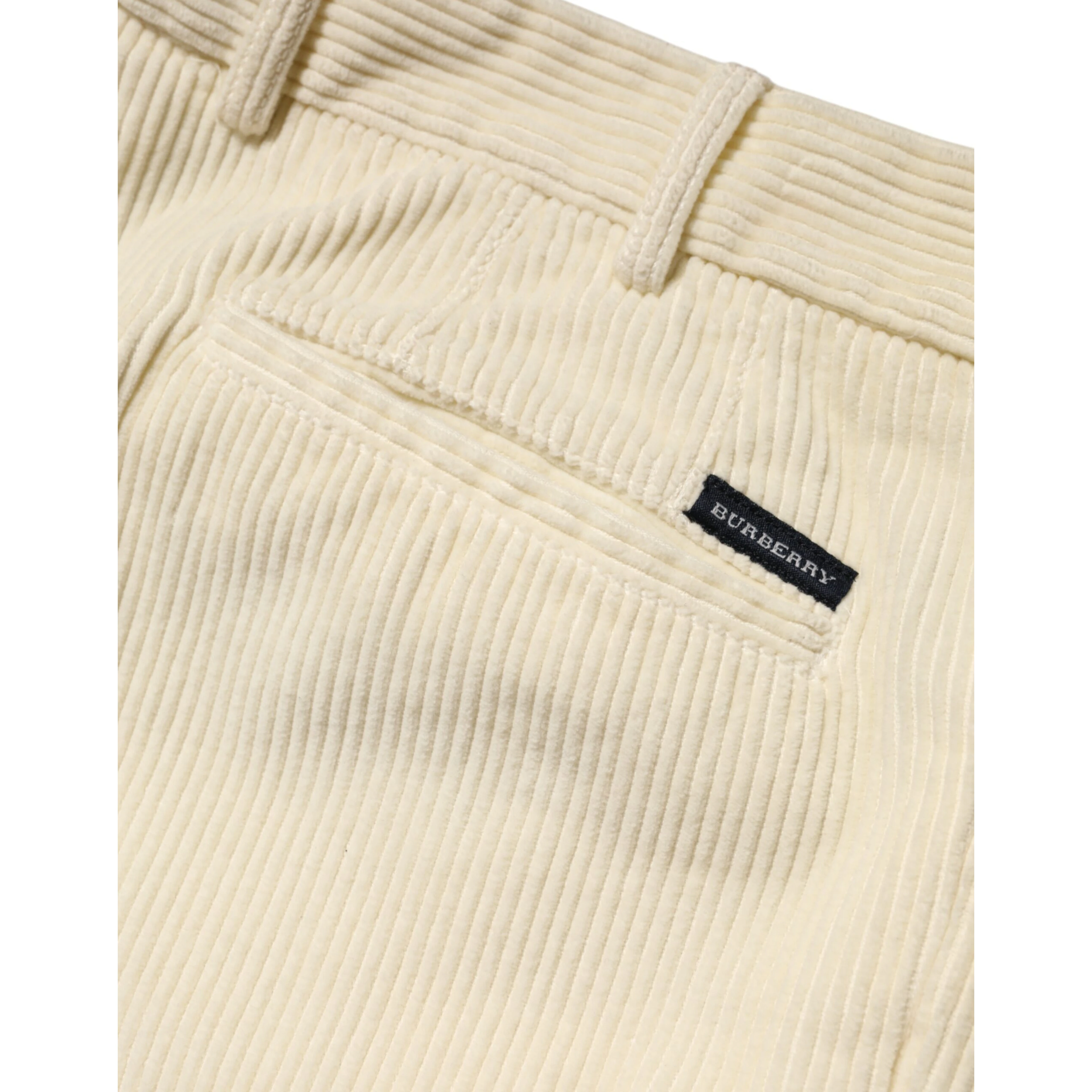 Beige Corduroy Cotton Straight Men Trouser Pants