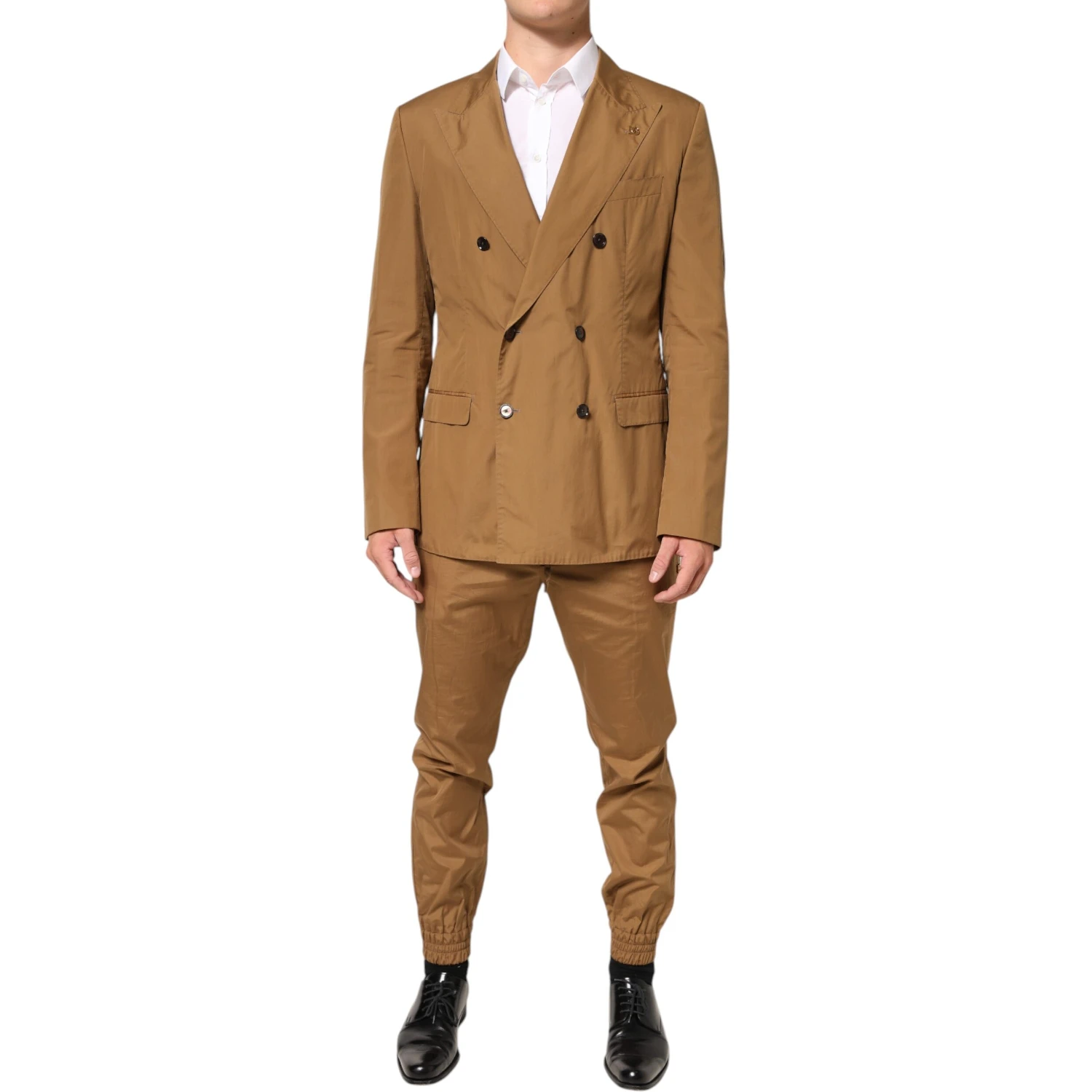Brown TAORMINA Double-Breasted 2 Piece Suit