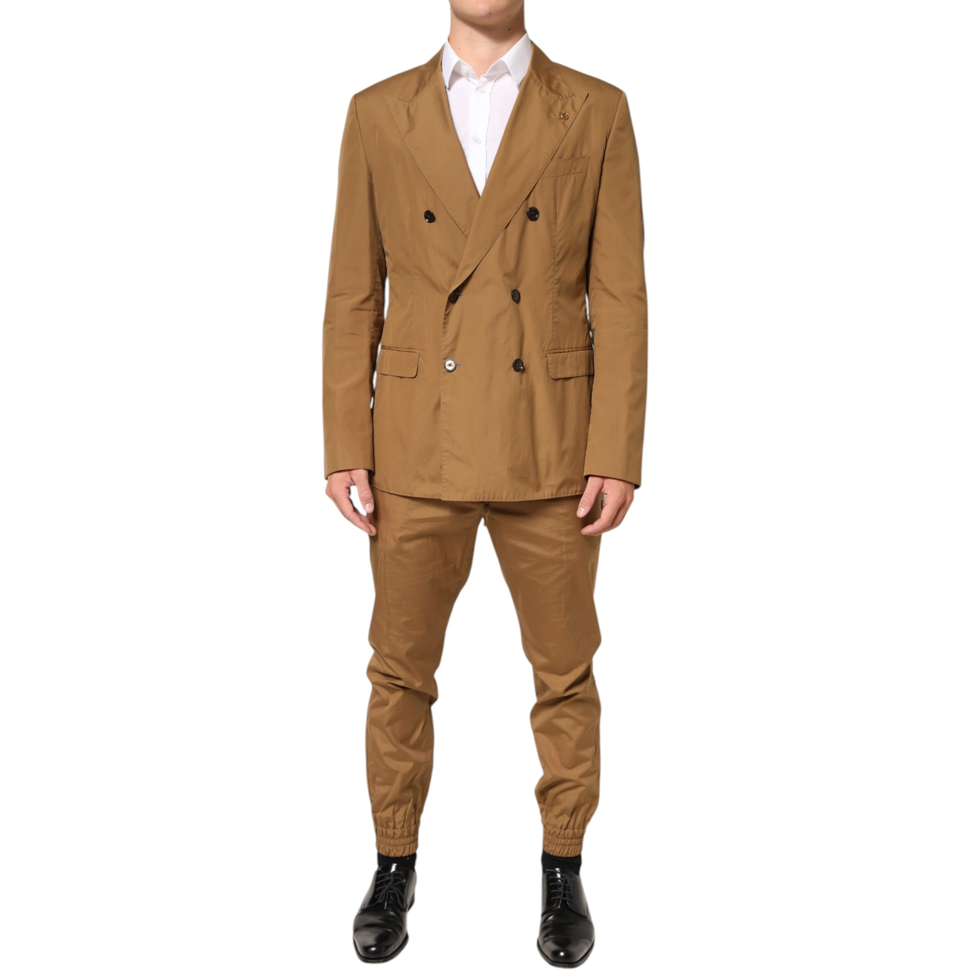 Brown TAORMINA Double-Breasted 2 Piece Suit
