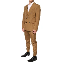 Brown TAORMINA Double-Breasted 2 Piece Suit