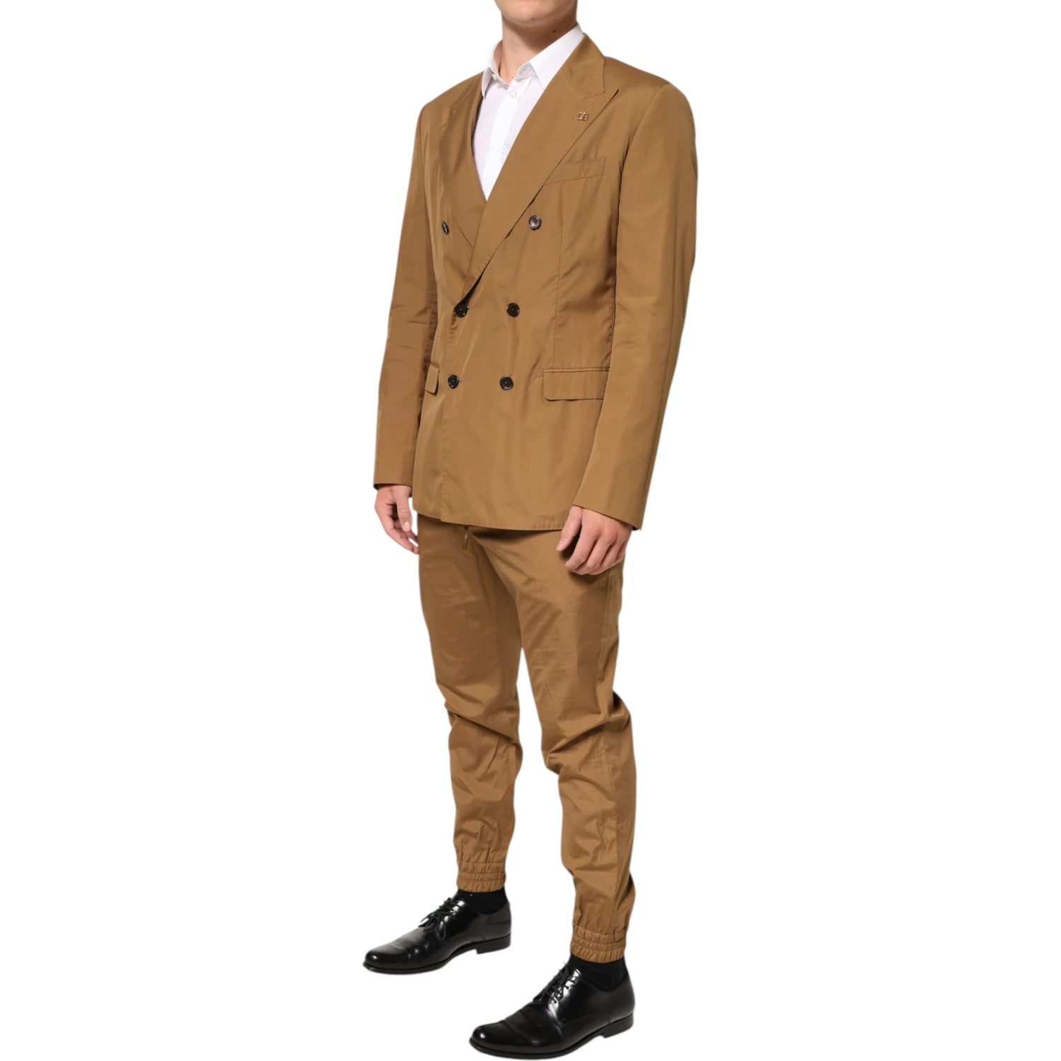 Brown TAORMINA Double-Breasted 2 Piece Suit