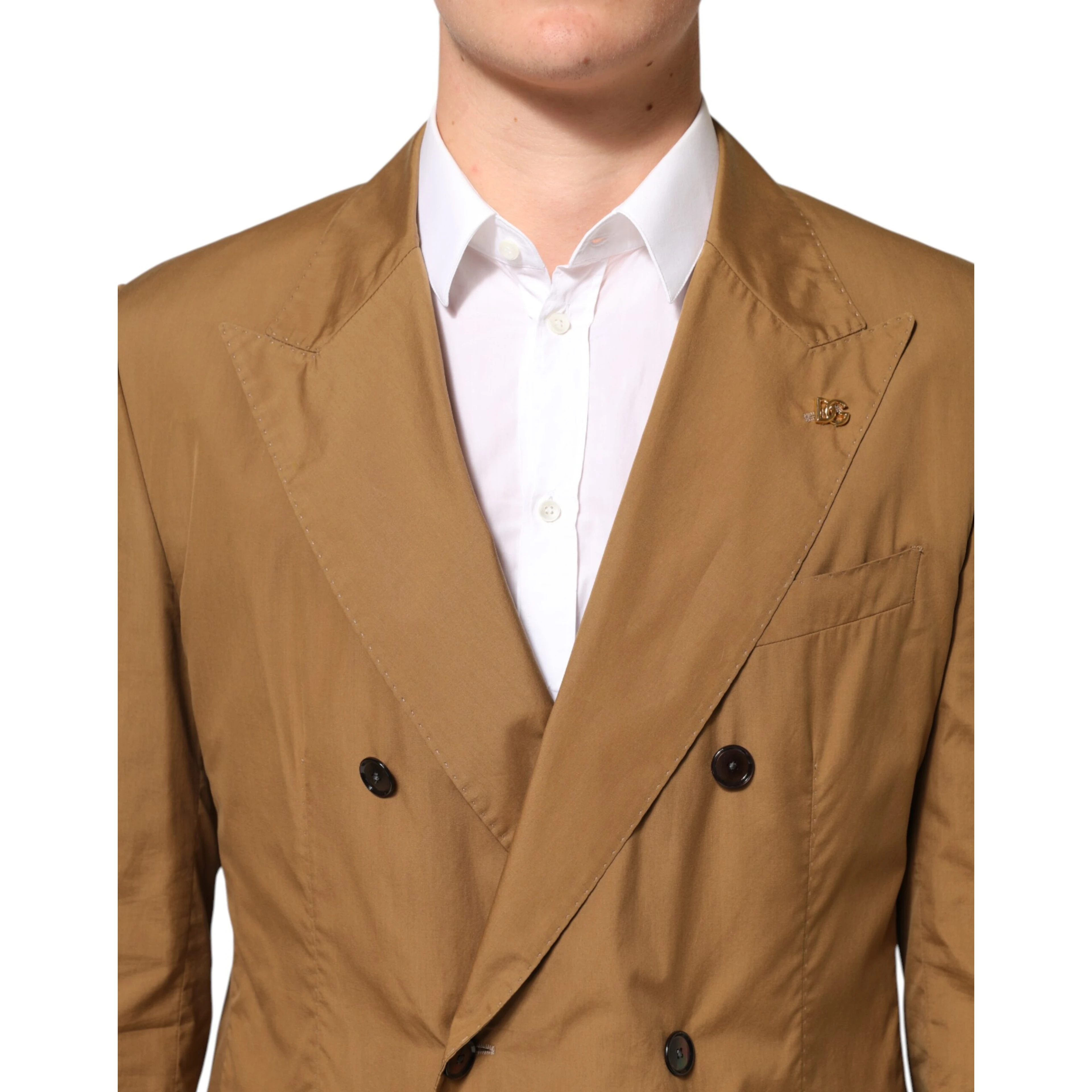 Brown TAORMINA Double-Breasted 2 Piece Suit