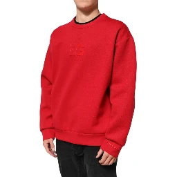 Red DG Logo Crew Neck Men Sweatshirt Sweater