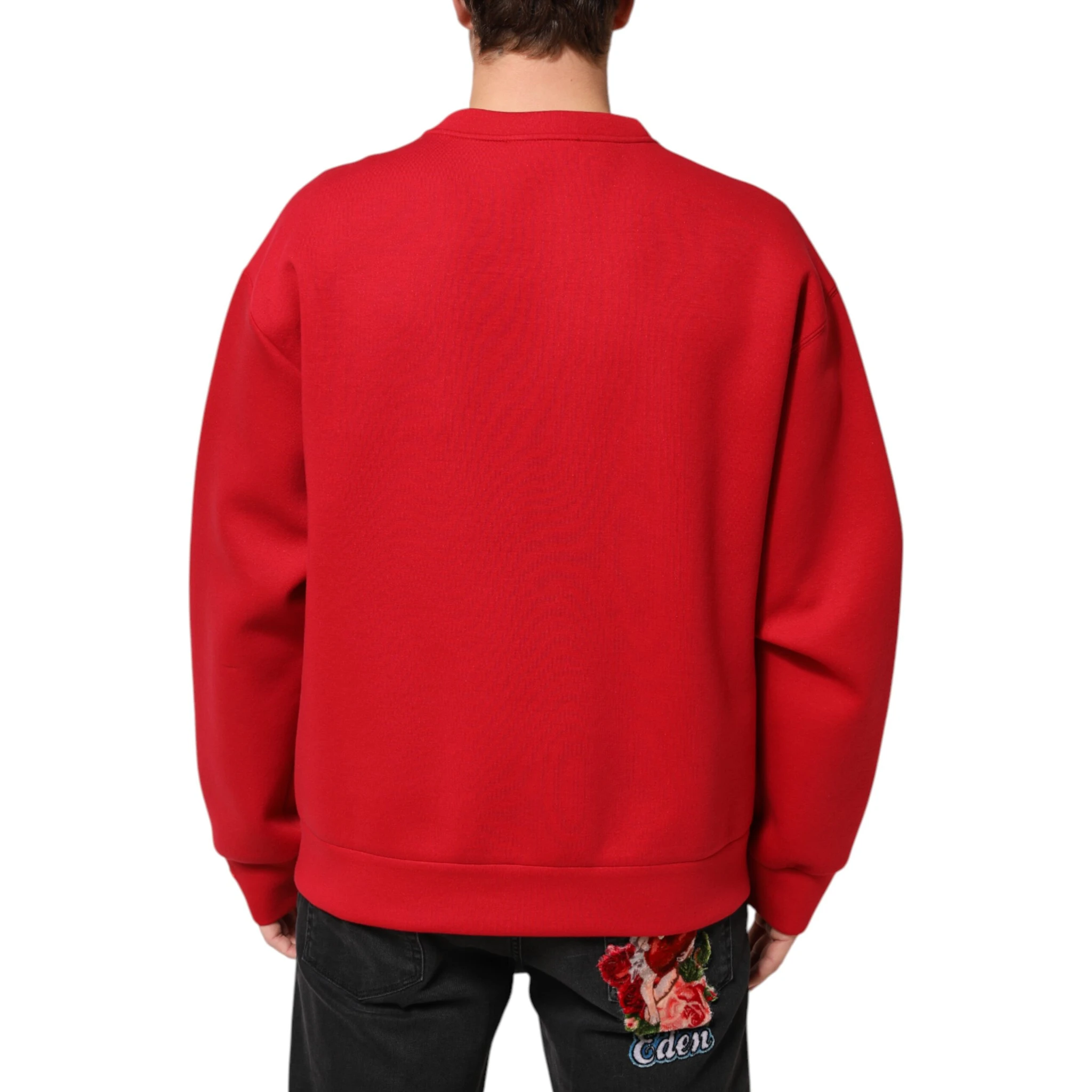 Red DG Logo Crew Neck Men Sweatshirt Sweater