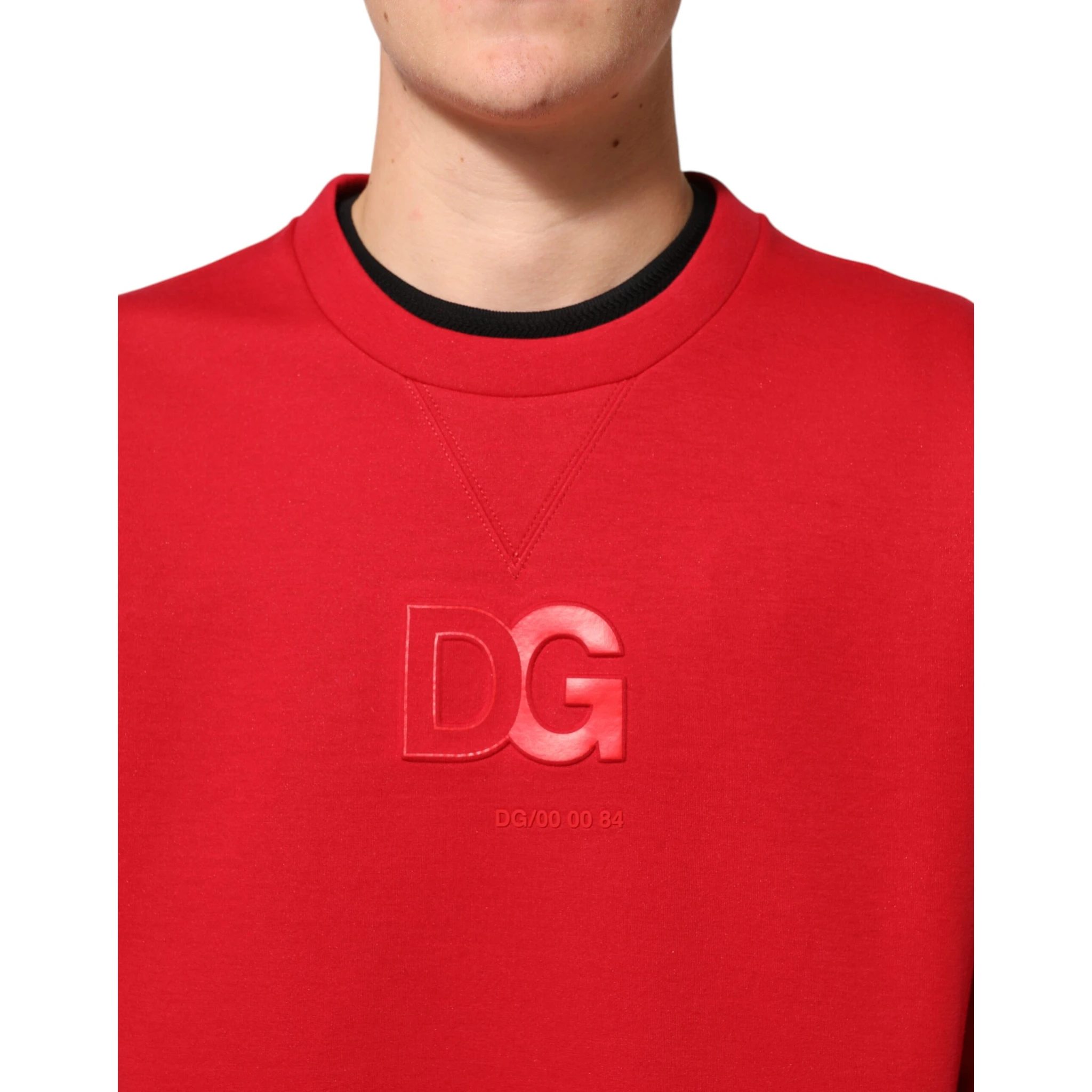 Red DG Logo Crew Neck Men Sweatshirt Sweater