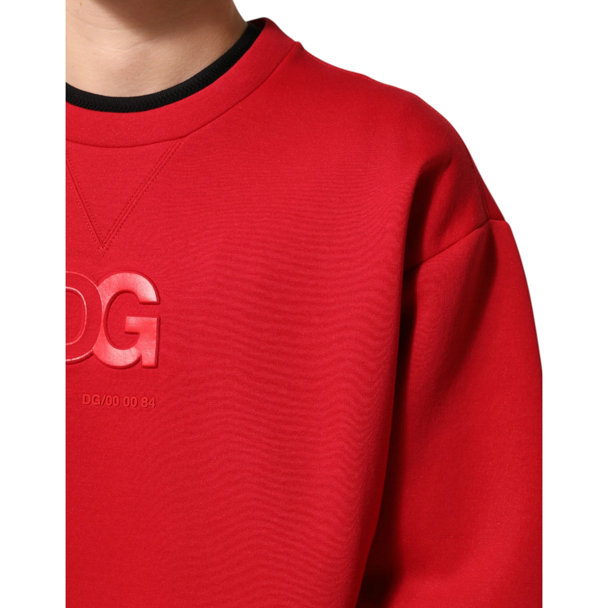 Red DG Logo Crew Neck Men Sweatshirt Sweater
