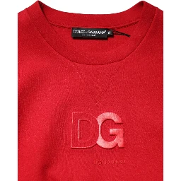 Red DG Logo Crew Neck Men Sweatshirt Sweater