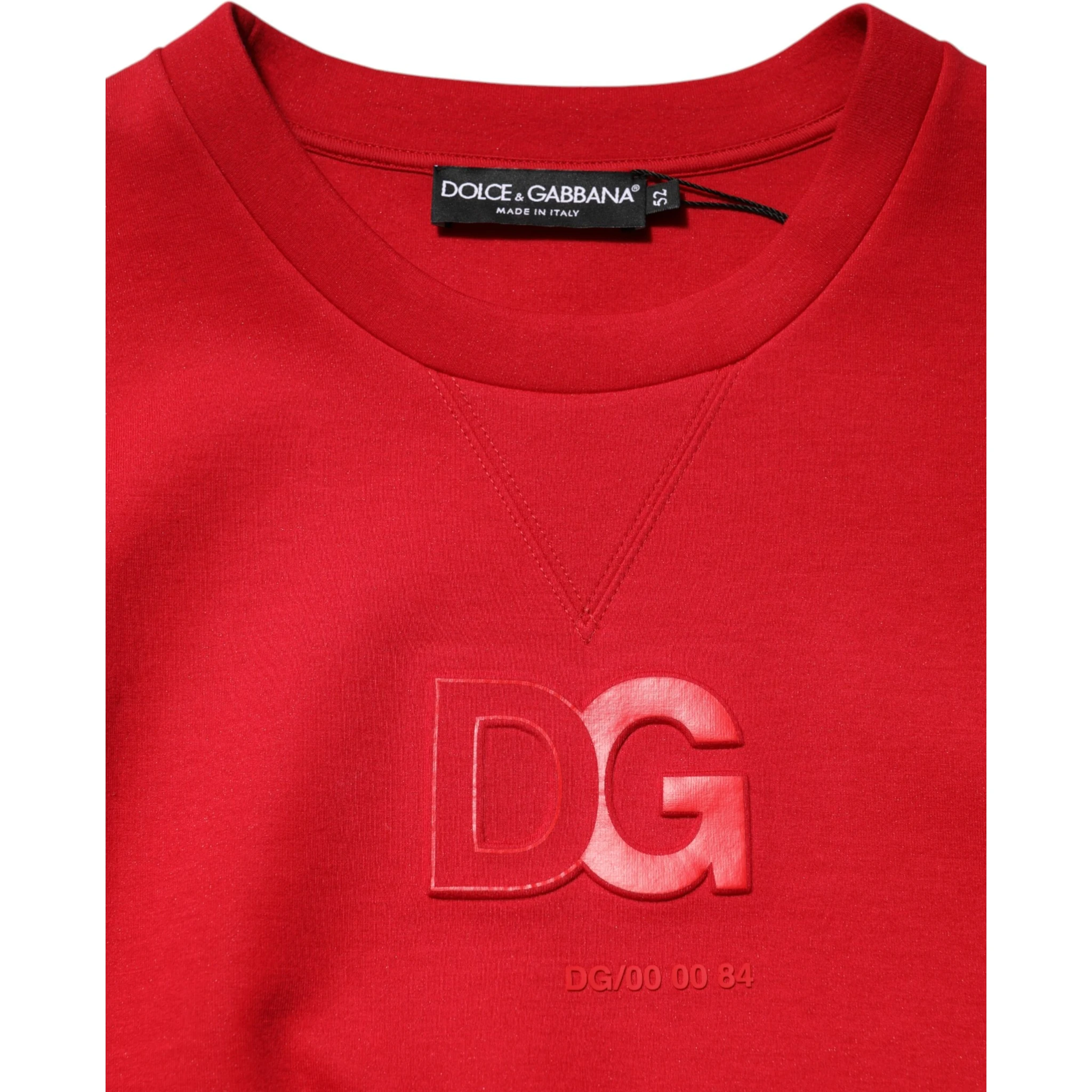 Red DG Logo Crew Neck Men Sweatshirt Sweater