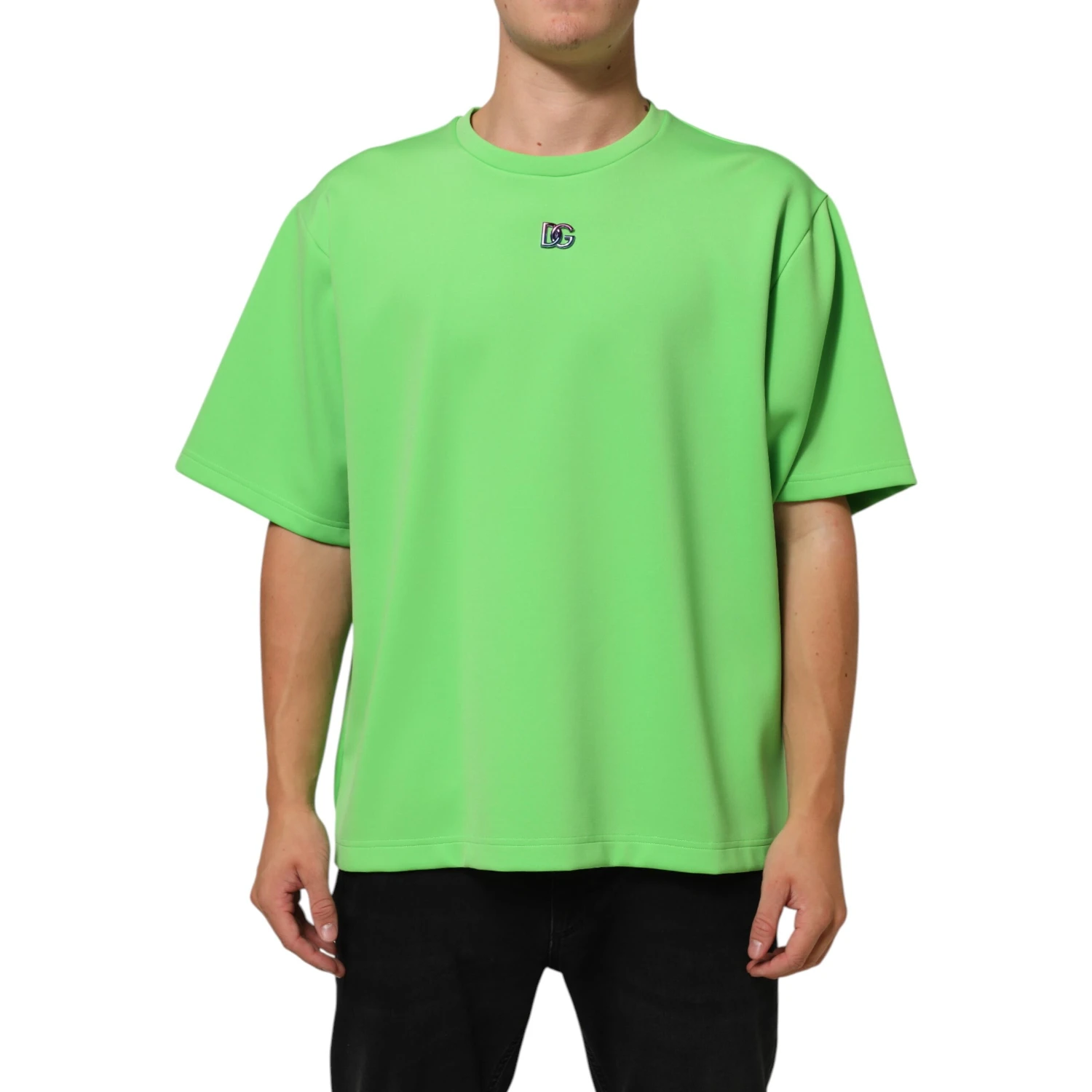 Green Logo Crew Neck Short Sleeves T-shirt