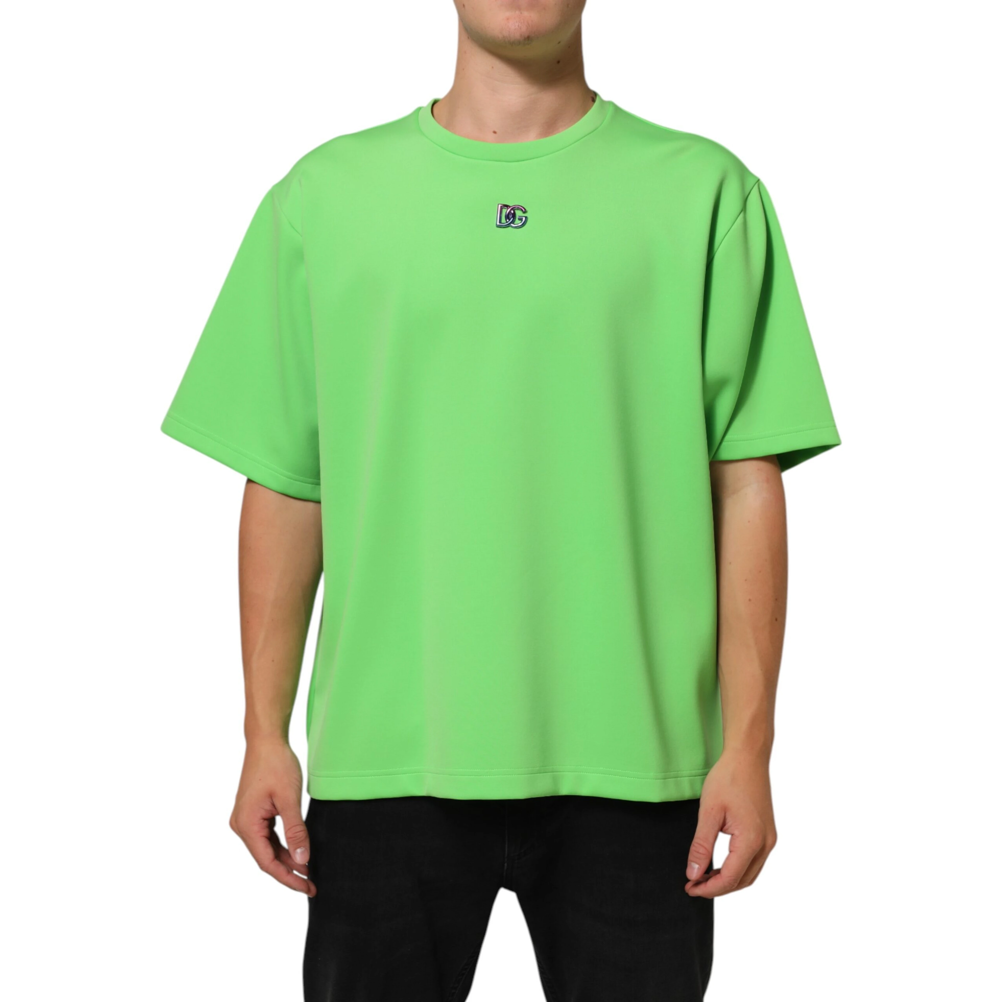 Green Logo Crew Neck Short Sleeves T-shirt
