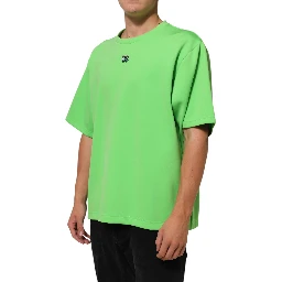 Green Logo Crew Neck Short Sleeves T-shirt