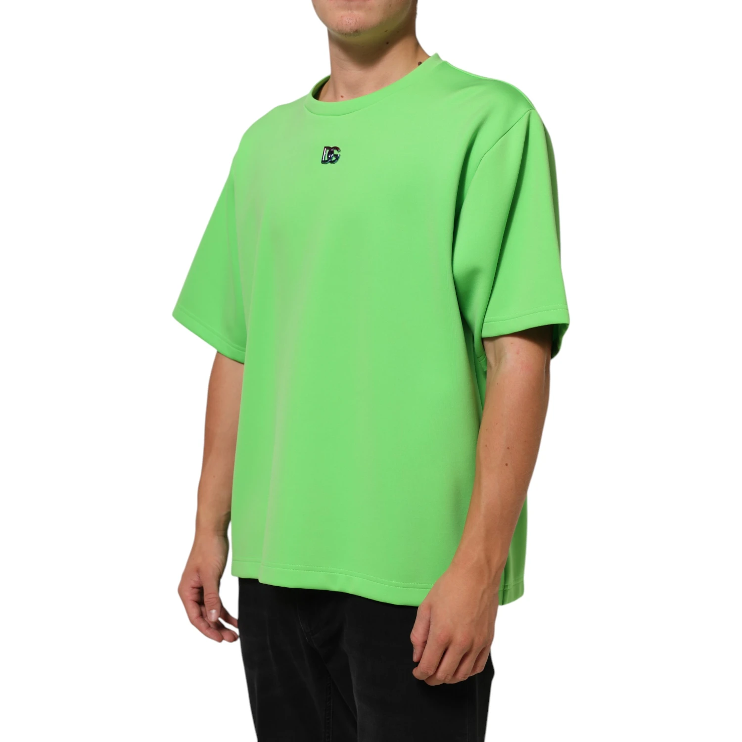 Green Logo Crew Neck Short Sleeves T-shirt