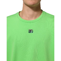 Green Logo Crew Neck Short Sleeves T-shirt