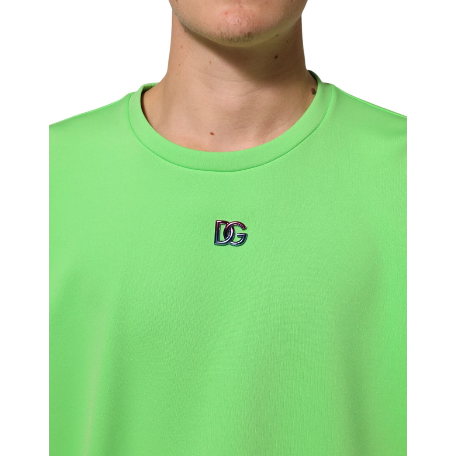 Green Logo Crew Neck Short Sleeves T-shirt