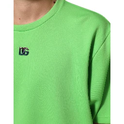 Green Logo Crew Neck Short Sleeves T-shirt