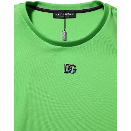 Green Logo Crew Neck Short Sleeves T-shirt