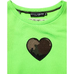 Green Patchwork Heart Men Sweatshirt Sweater