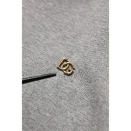 Gray Logo Cotton Hooded Sweatshirt Sweater