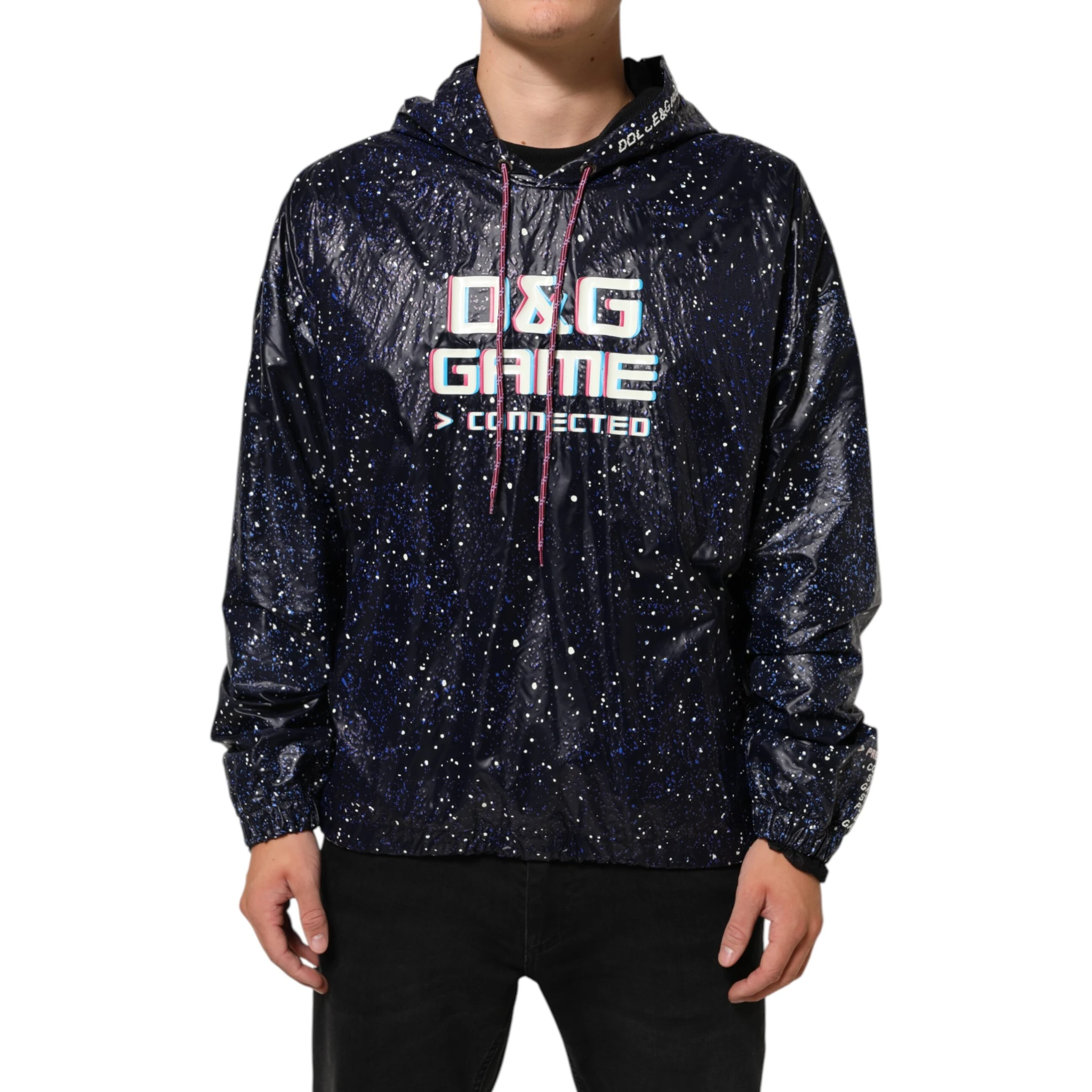 Blue D&G Game Hooded Men Sweatshirt Sweater