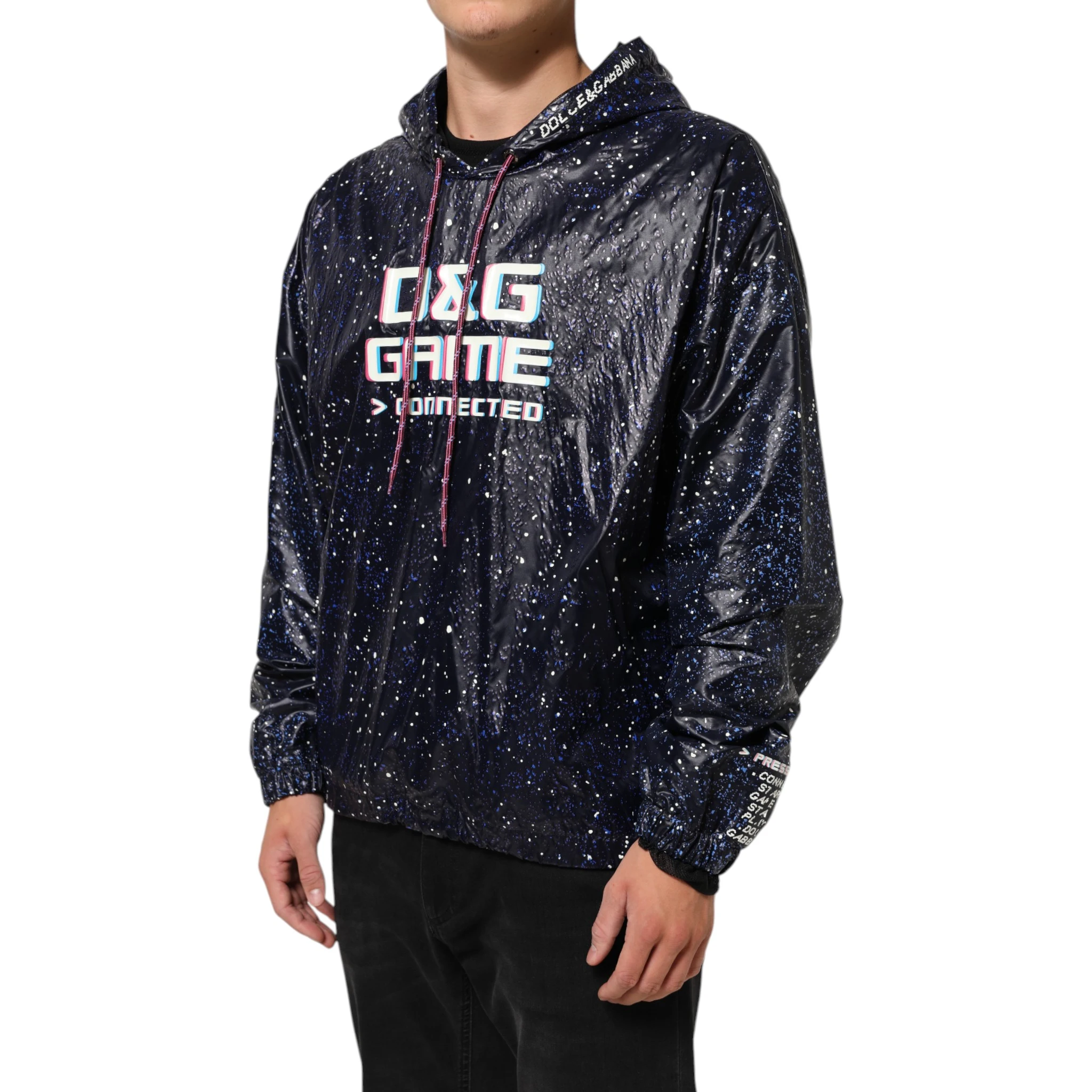 Blue D&G Game Hooded Men Sweatshirt Sweater