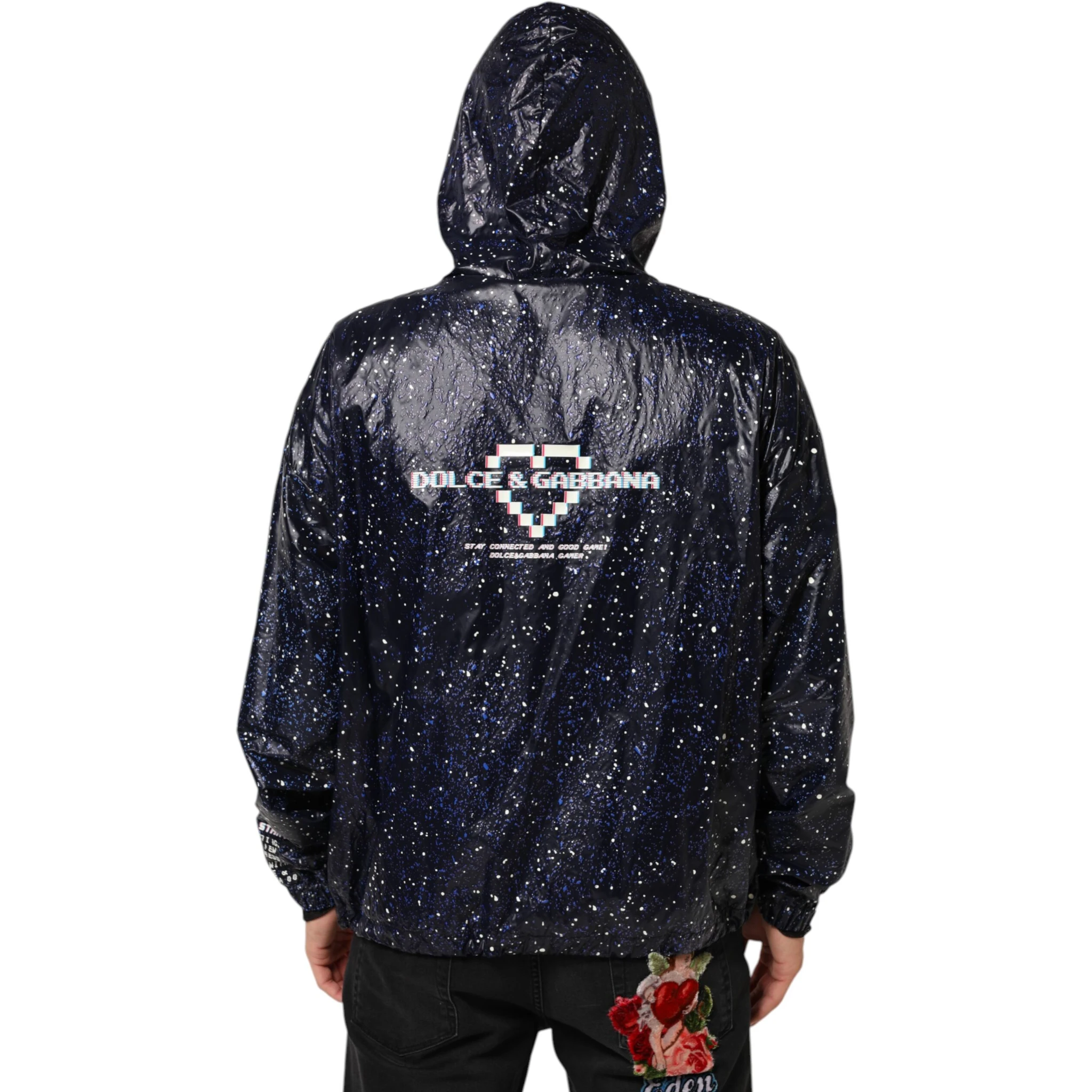Blue D&G Game Hooded Men Sweatshirt Sweater