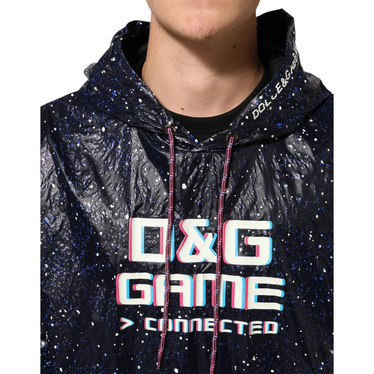 Blue D&G Game Hooded Men Sweatshirt Sweater