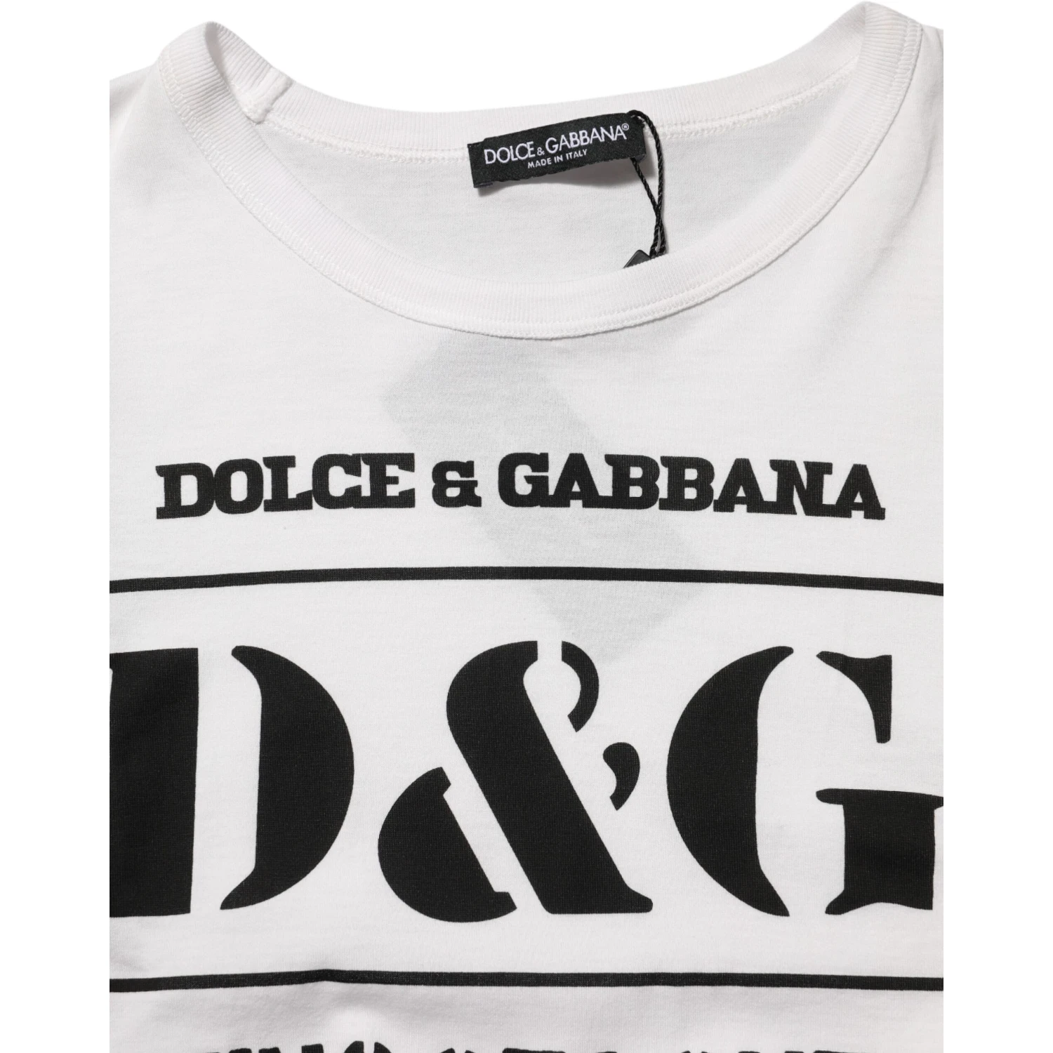 White Logo Camouflage Crew Neck Men T-shirt