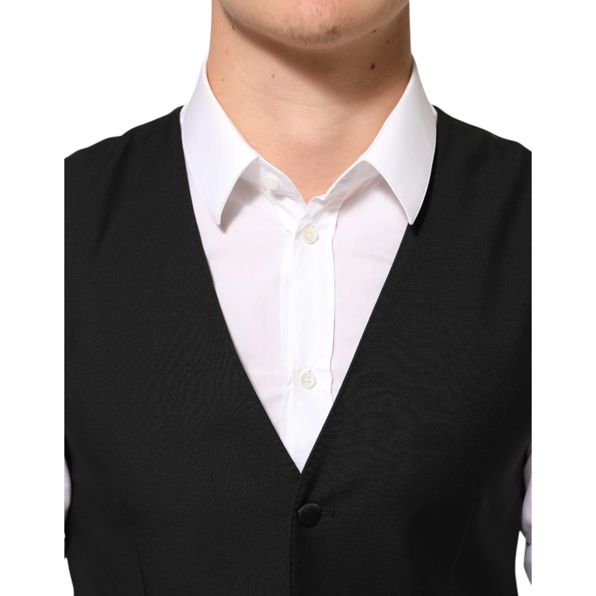 Black Wool Dress Formal Men Waistcoat Vest