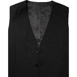 Black Wool Dress Formal Men Waistcoat Vest