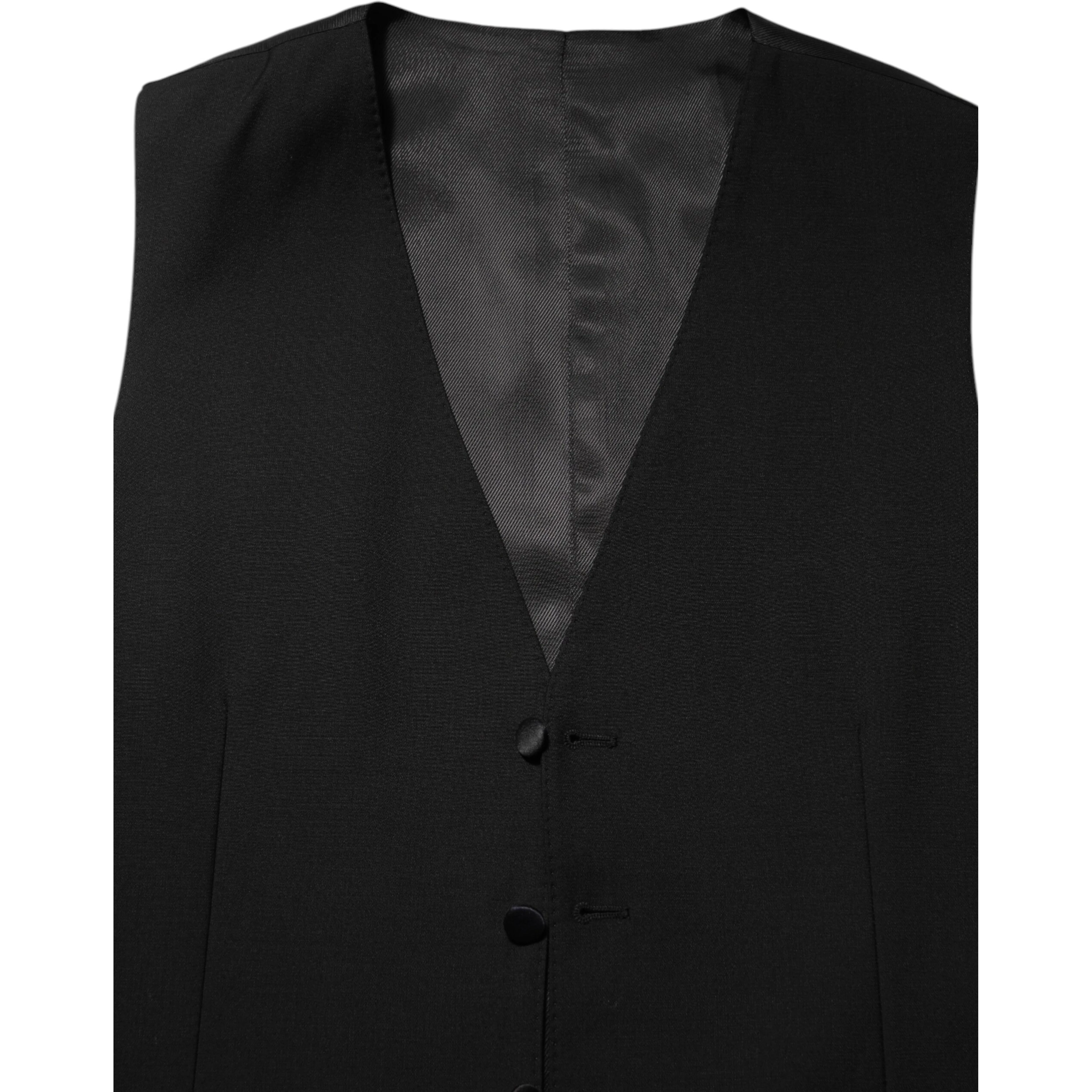 Black Wool Dress Formal Men Waistcoat Vest