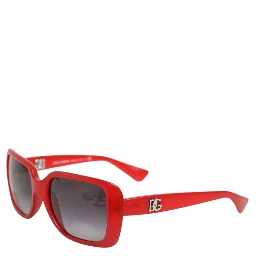 DG6093 Red Rectangular Grey Graduated Lenses Sunglasses