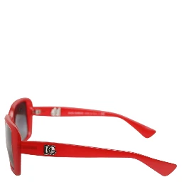 DG6093 Red Rectangular Grey Graduated Lenses Sunglasses