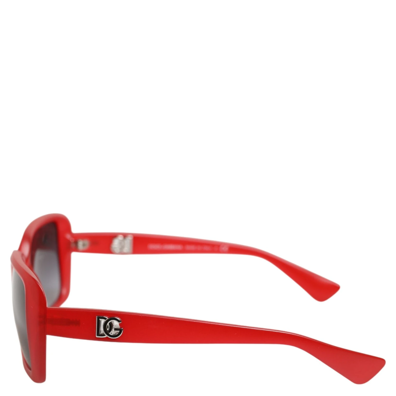 DG6093 Red Rectangular Grey Graduated Lenses Sunglasses