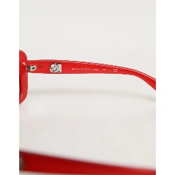 DG6093 Red Rectangular Grey Graduated Lenses Sunglasses