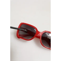 DG6093 Red Rectangular Grey Graduated Lenses Sunglasses