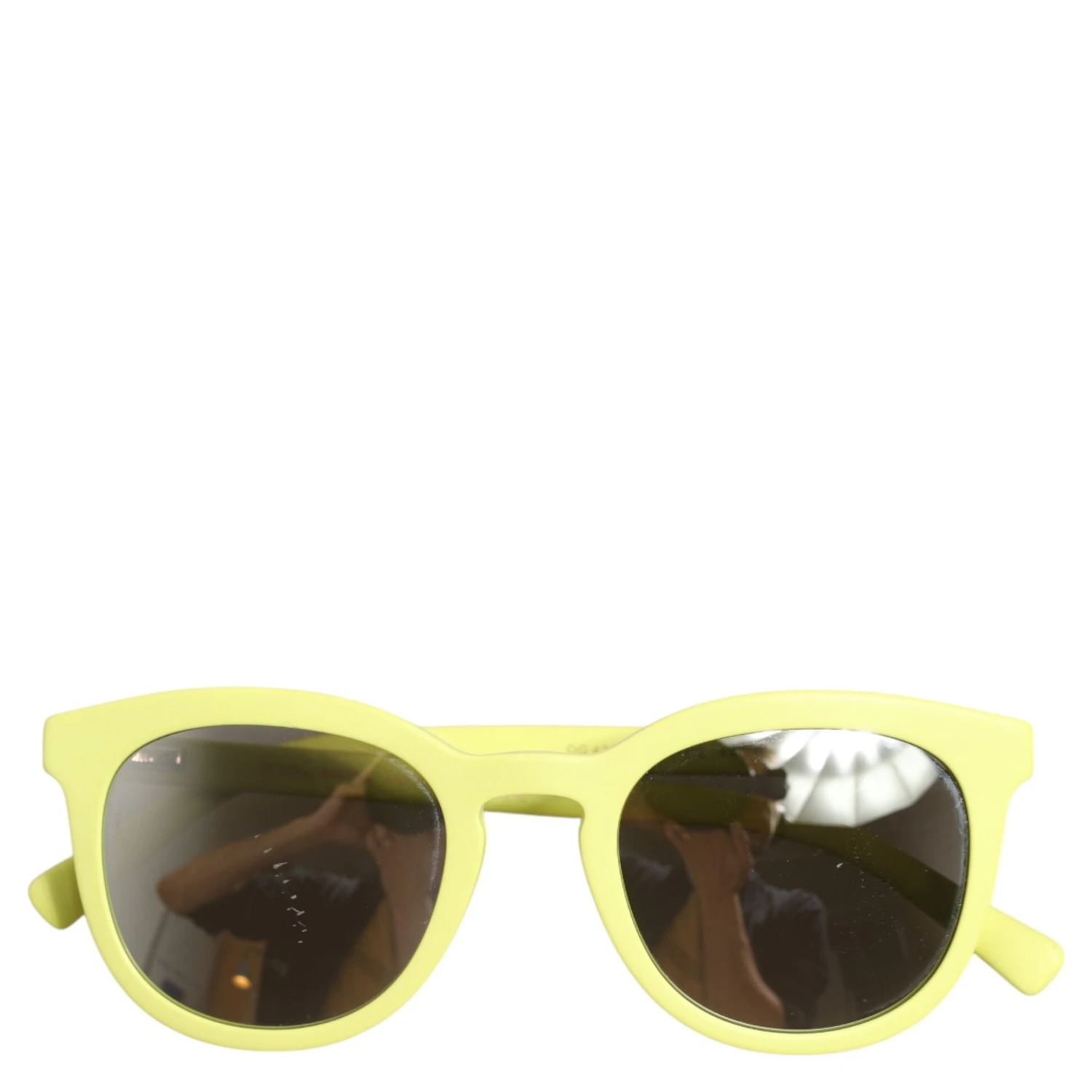 DG4324 Yellow Framed Mirrored Lenses Eyewear Sunglasses