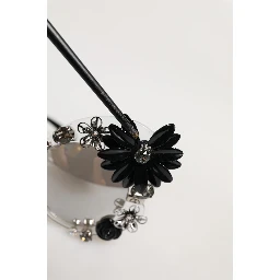 Transparent DG4292 Round Crystal Flowers Sunglasses