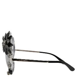Transparent DG4292 Round Crystal Flowers Sunglasses