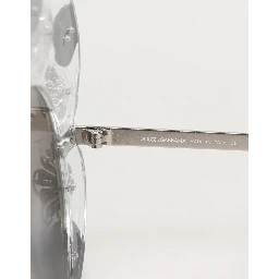 Transparent DG4292 Round Crystal Flowers Sunglasses