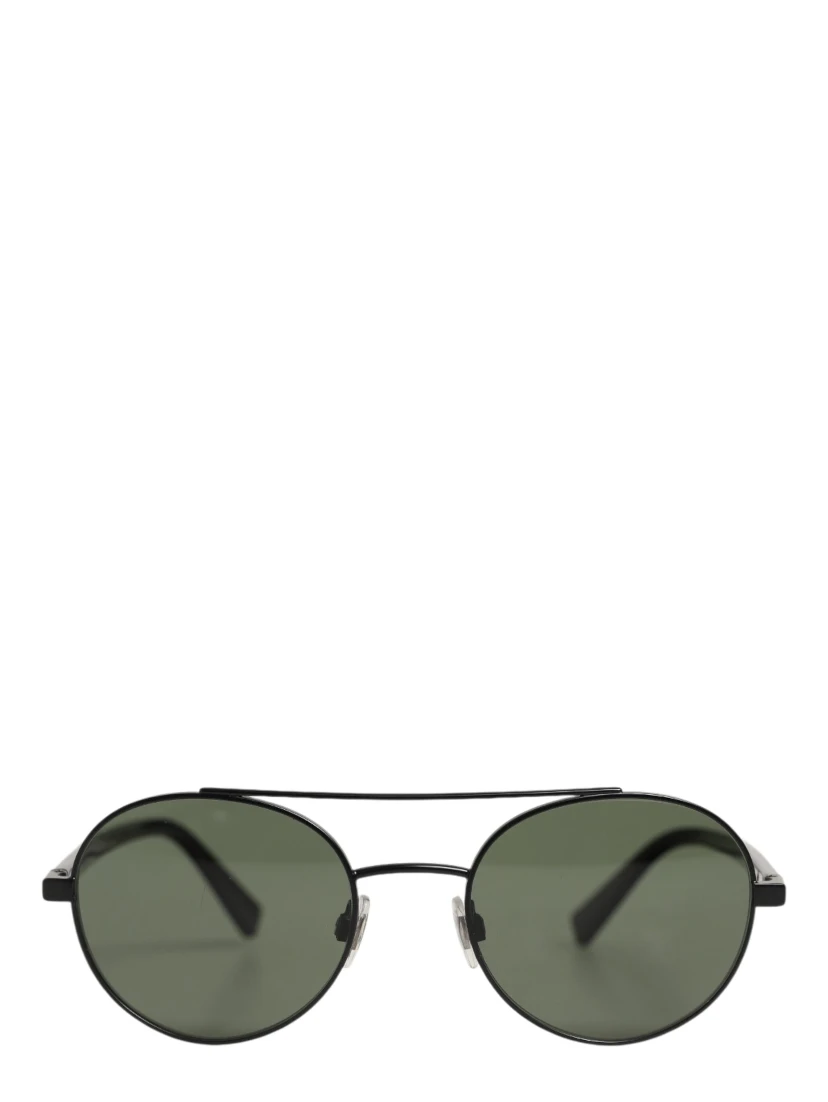 Matte Black Steel Frame Gray Lens Sunglasses
