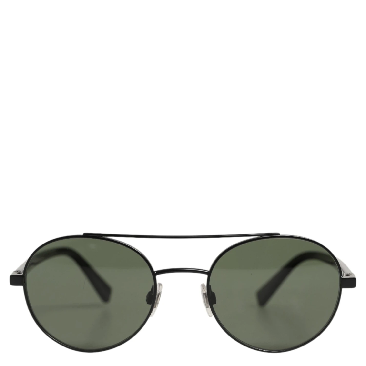 Matte Black Steel Frame Gray Lens Sunglasses